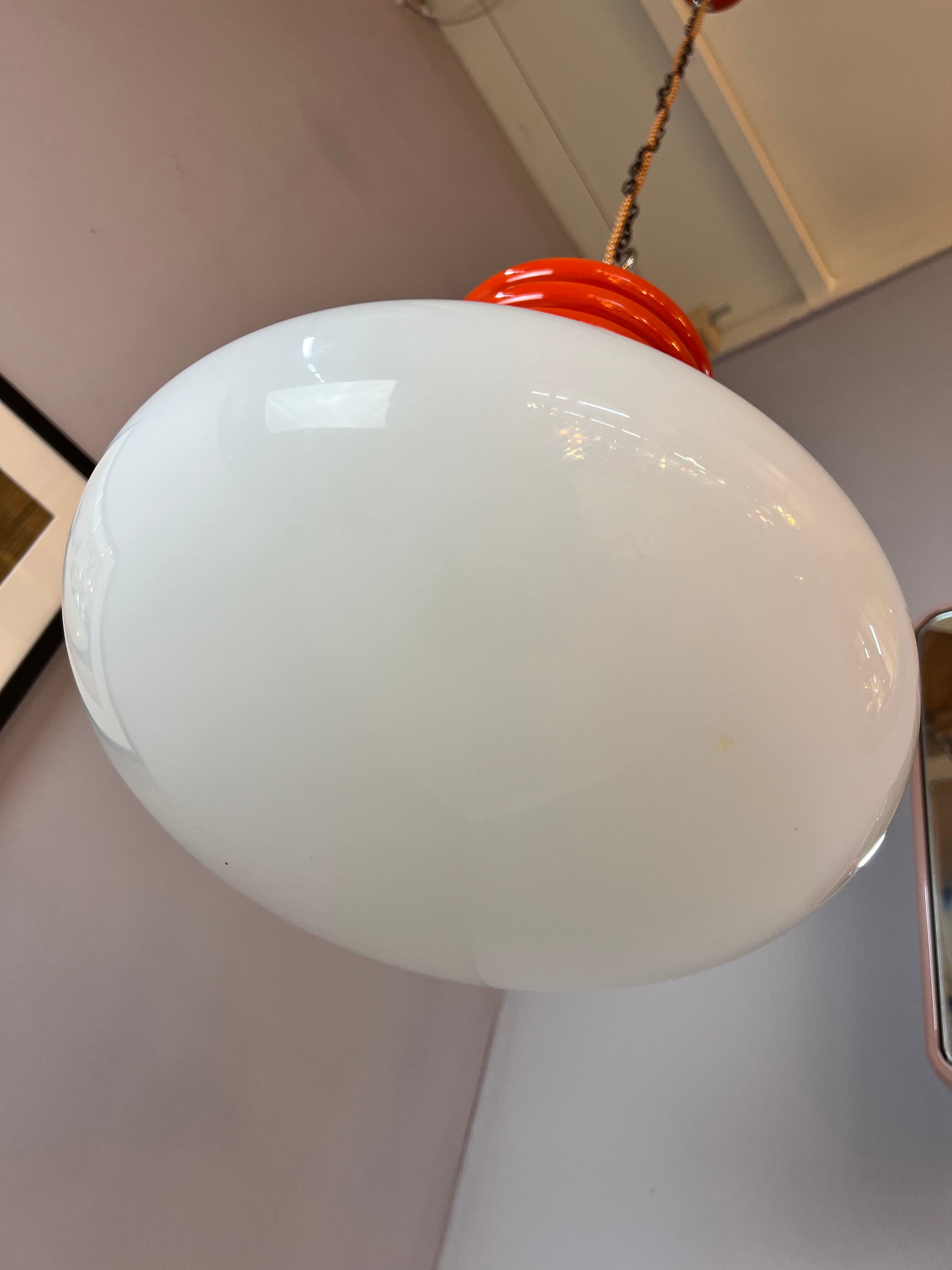 Hängelampe orange weiß von Tronconi