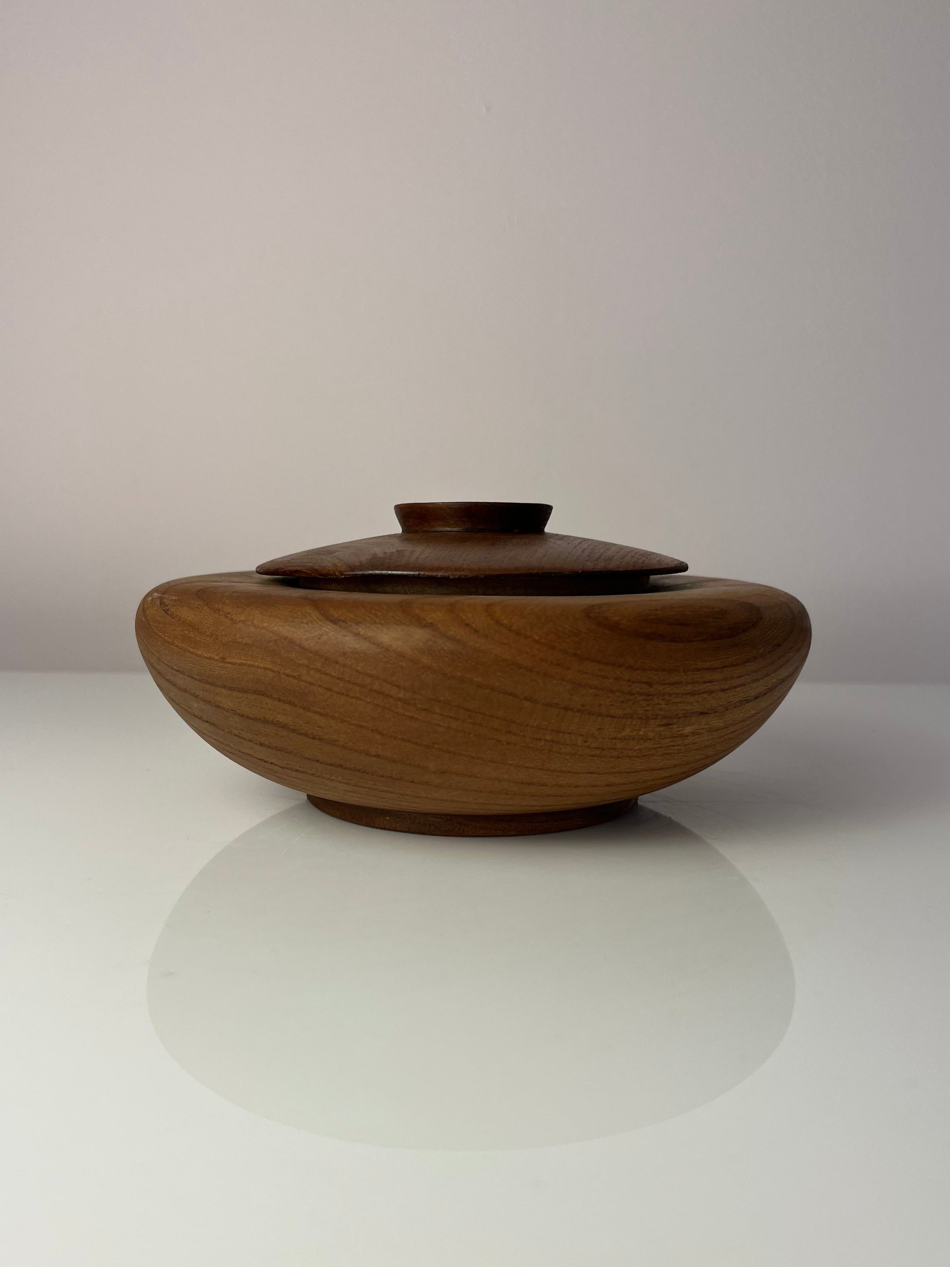 Dose Teak mit Deckel aus Dänemark
