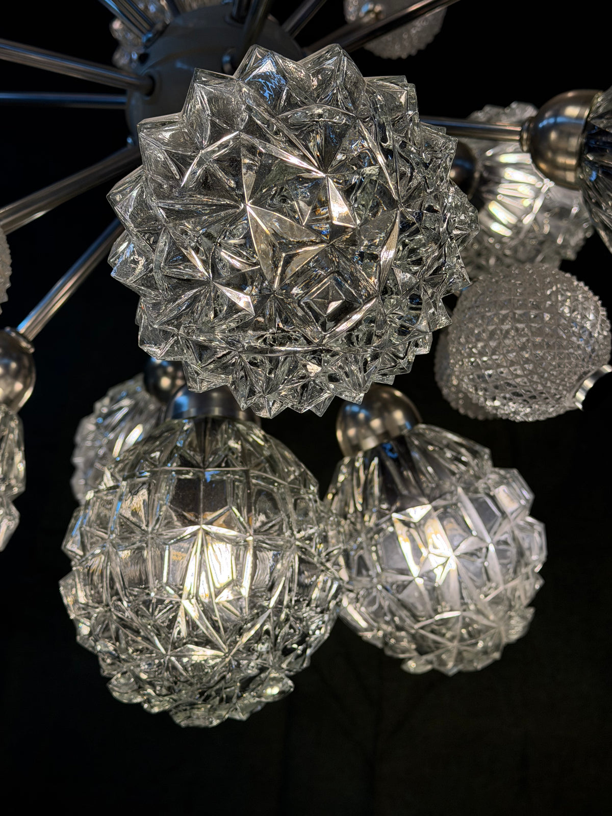 Sputnik Kronleuchter von Elektrofém ISZ