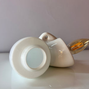Wandlampe Modell 6035 weiß von Sigvard Bernadotte für Ifö