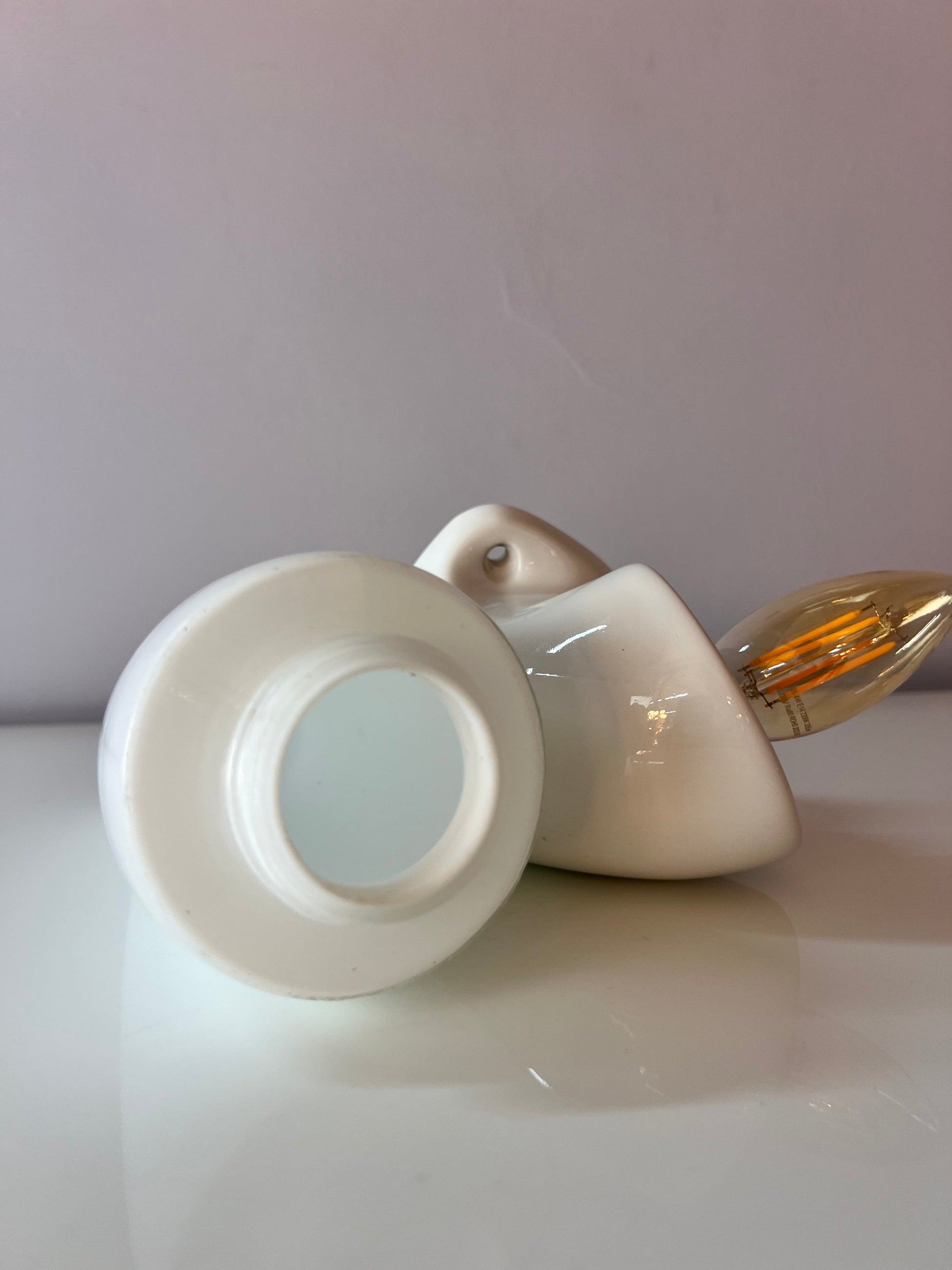 Wandlampe Modell 6035 weiß von Sigvard Bernadotte für Ifö