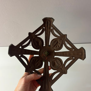 Tannenbaumständer grün Gusseisen