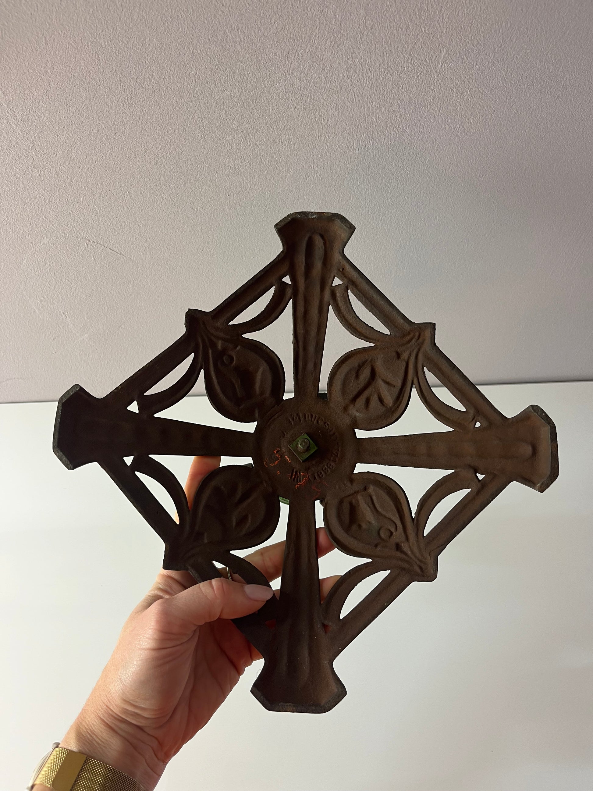 Tannenbaumständer grün Gusseisen