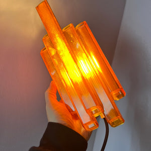 Wandlampe bernsteingelb von Claus Bolby für Cebo