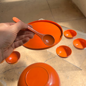Schalenset orange 70er