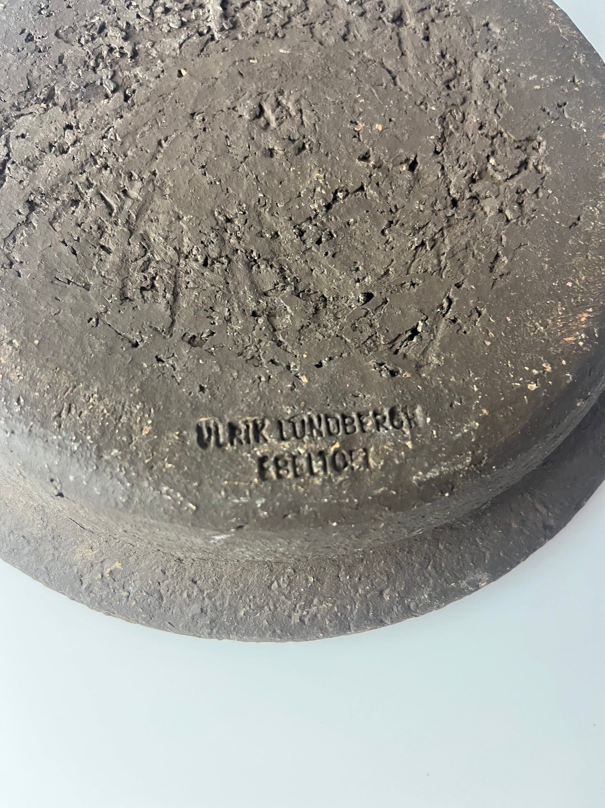 Schale orange Keramik von Ulrik Lundbergh, Ebeltoft