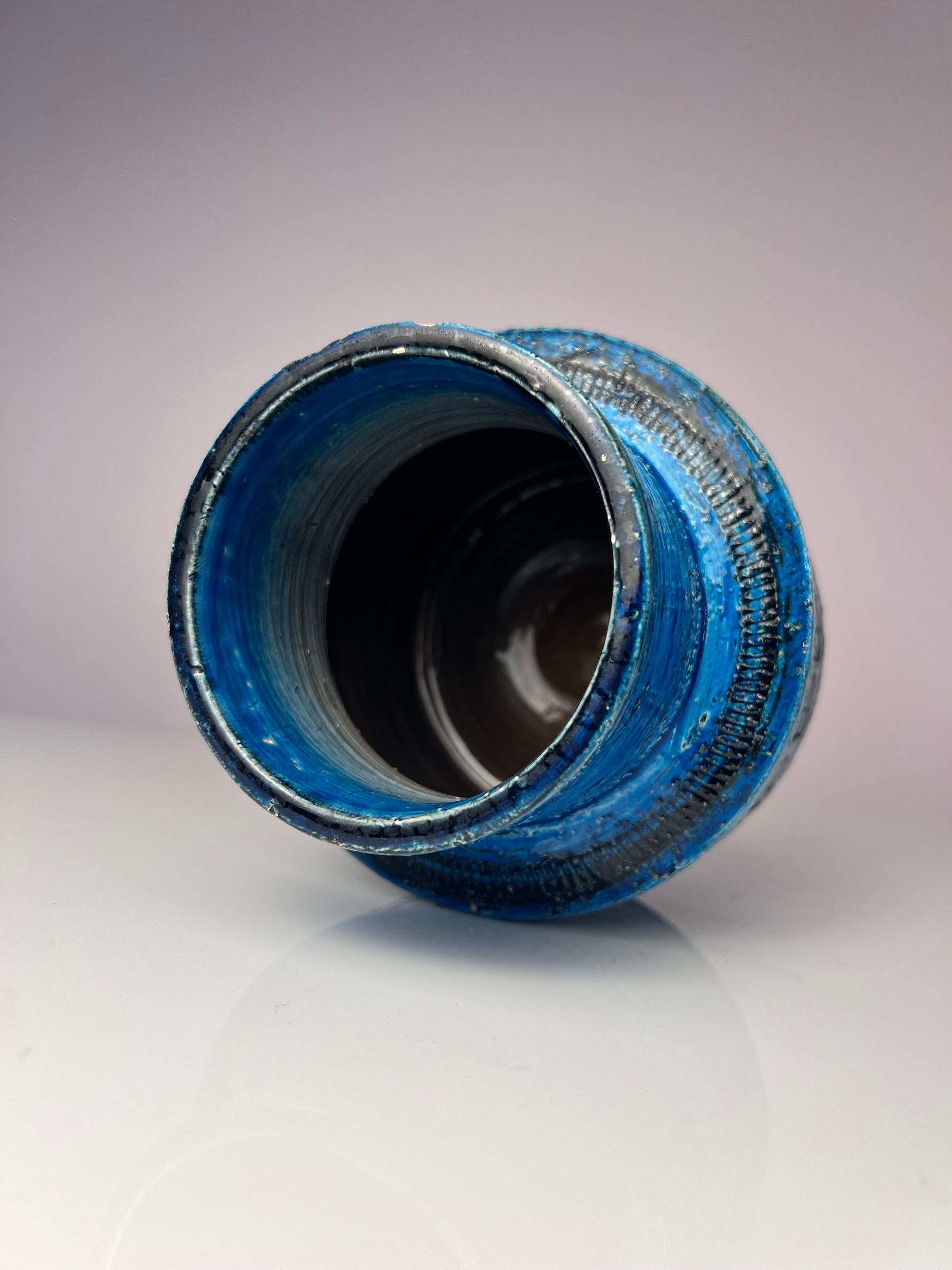 Vase Serie Rimini Blu von Aldo Londi für Bitossi