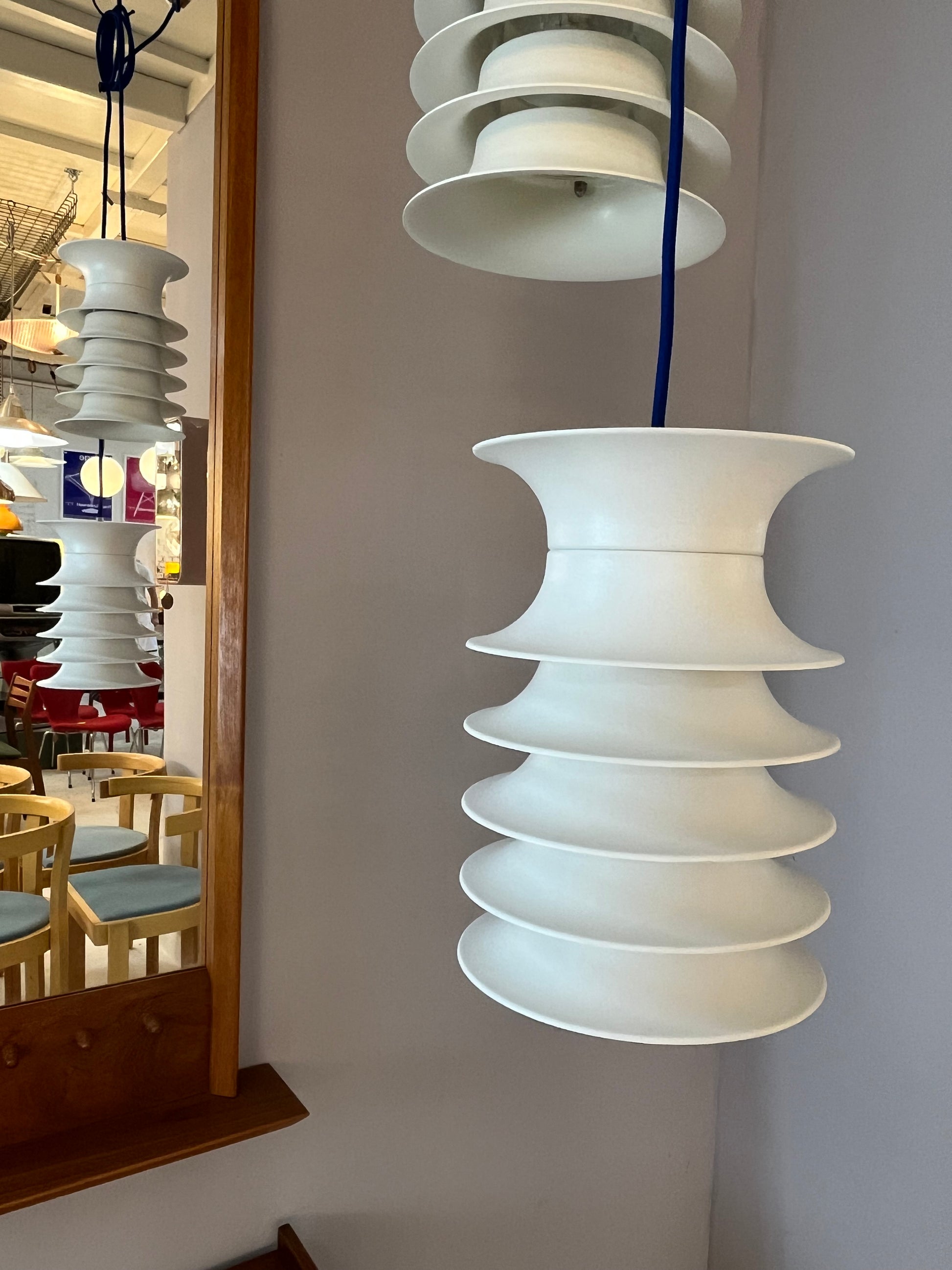 Lamellenlampe Strini weiß Kunststoff