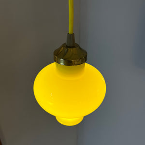 Hängelampe gelb Glas von Holmegaard