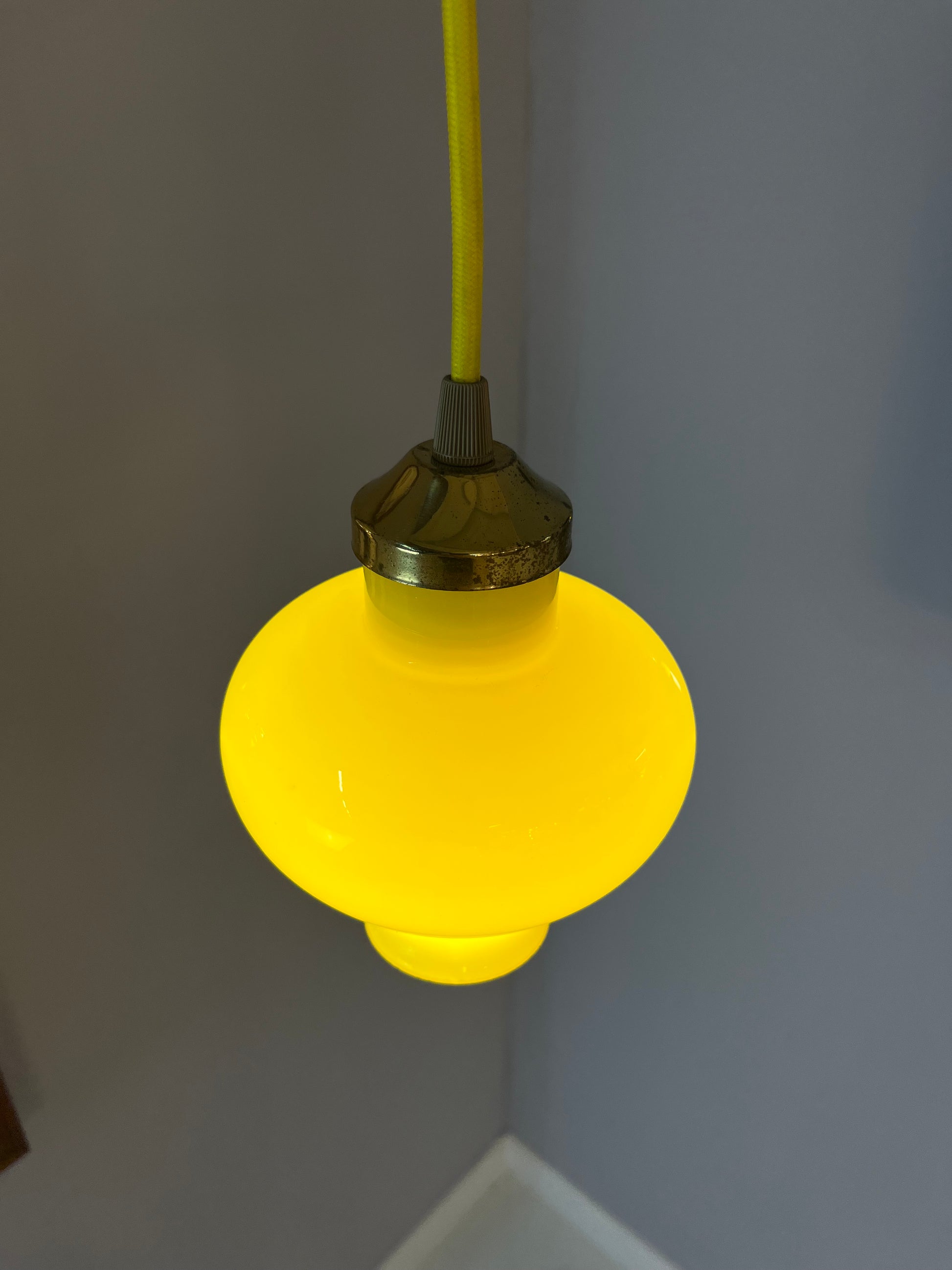Hängelampe gelb Glas von Holmegaard