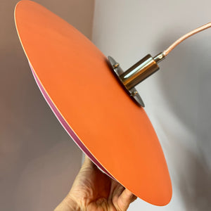 Lamellenlampe neu lackiert rosa orange