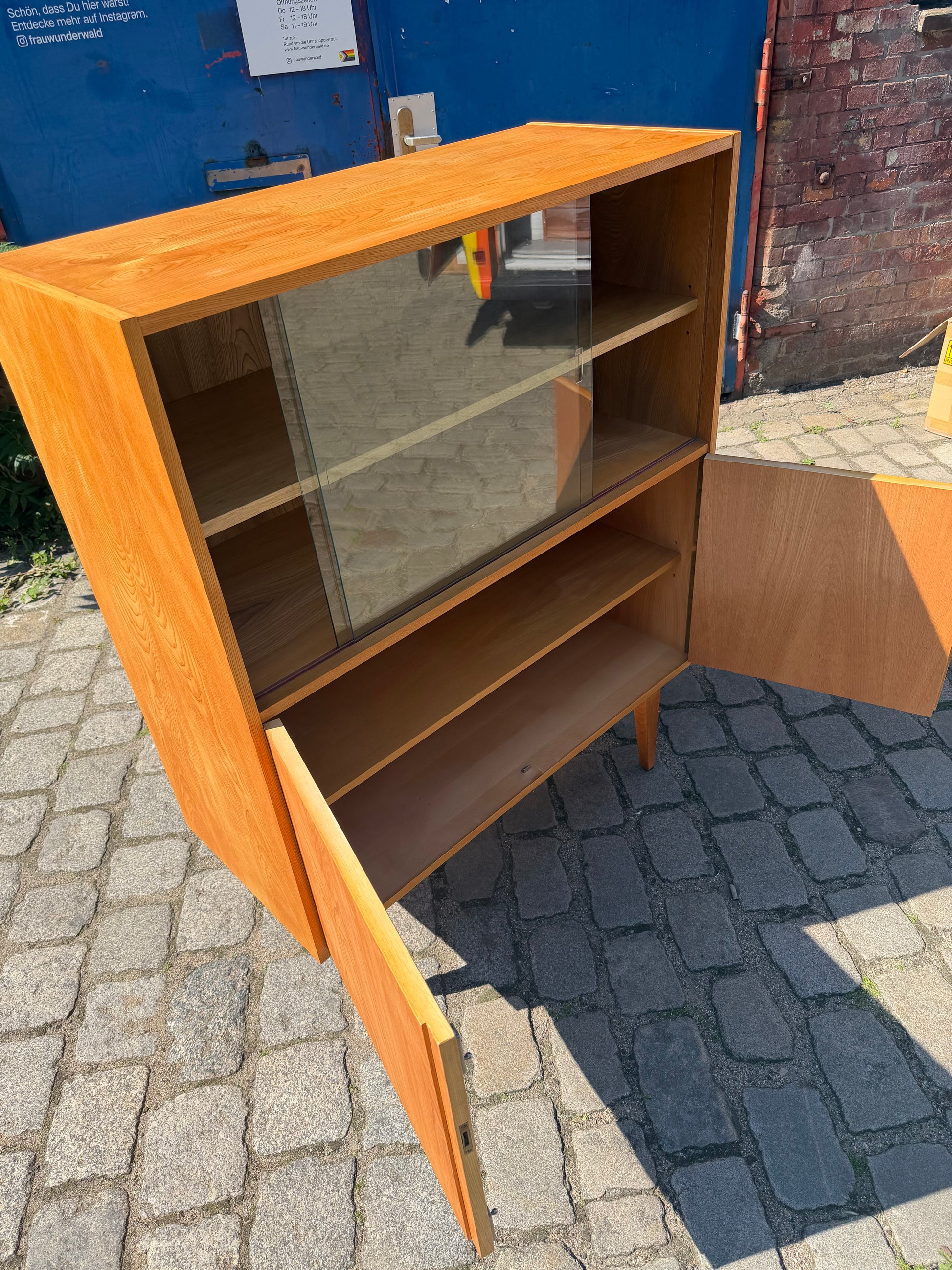Vitrininenschrank 602/D Esche von Franz Ehrlich für Hellerau