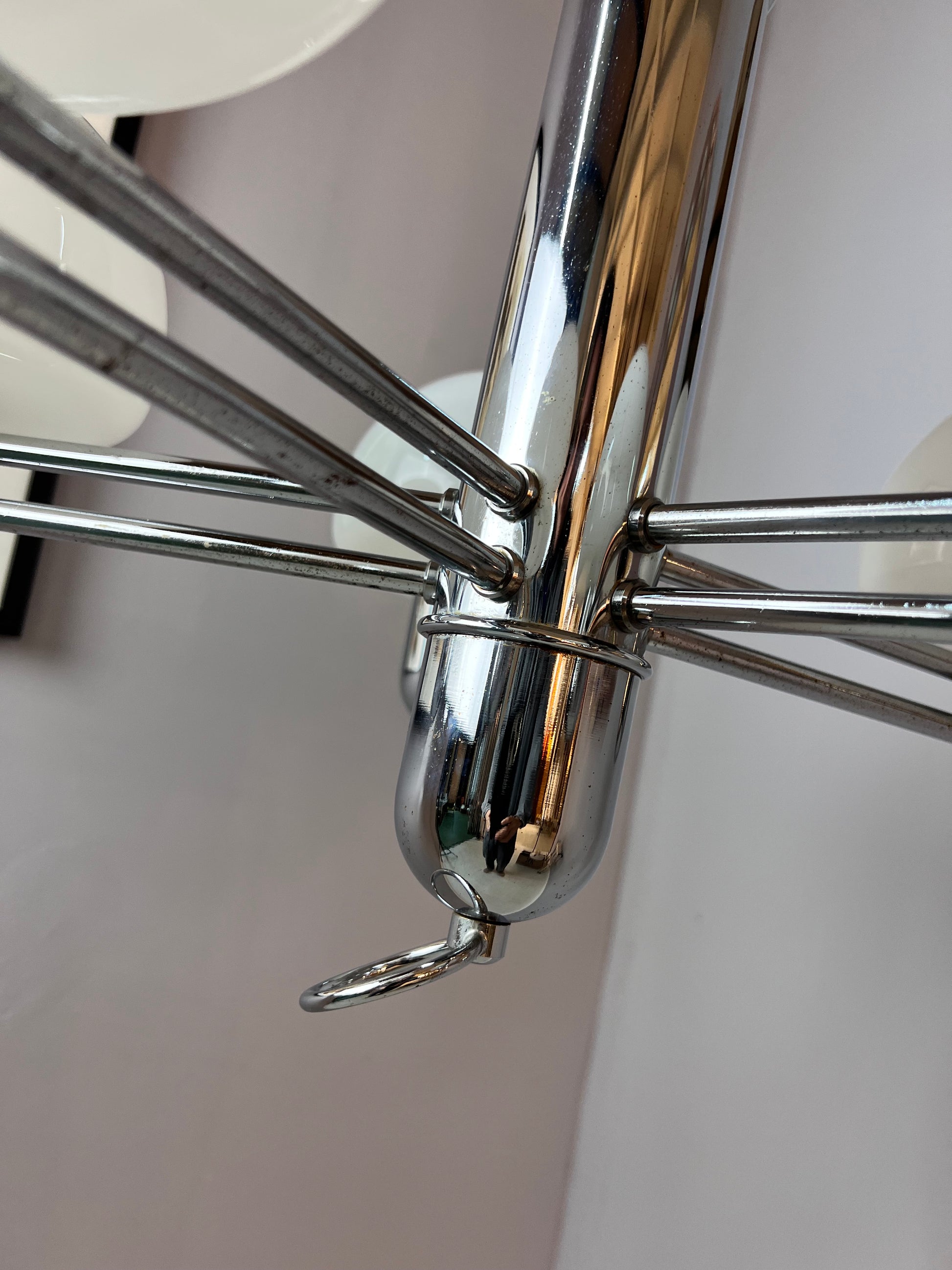 Kronleuchter Chrom Milchglas