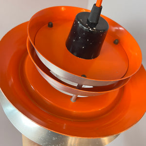 Lamellenlampe orange Chrom von Carl Thore