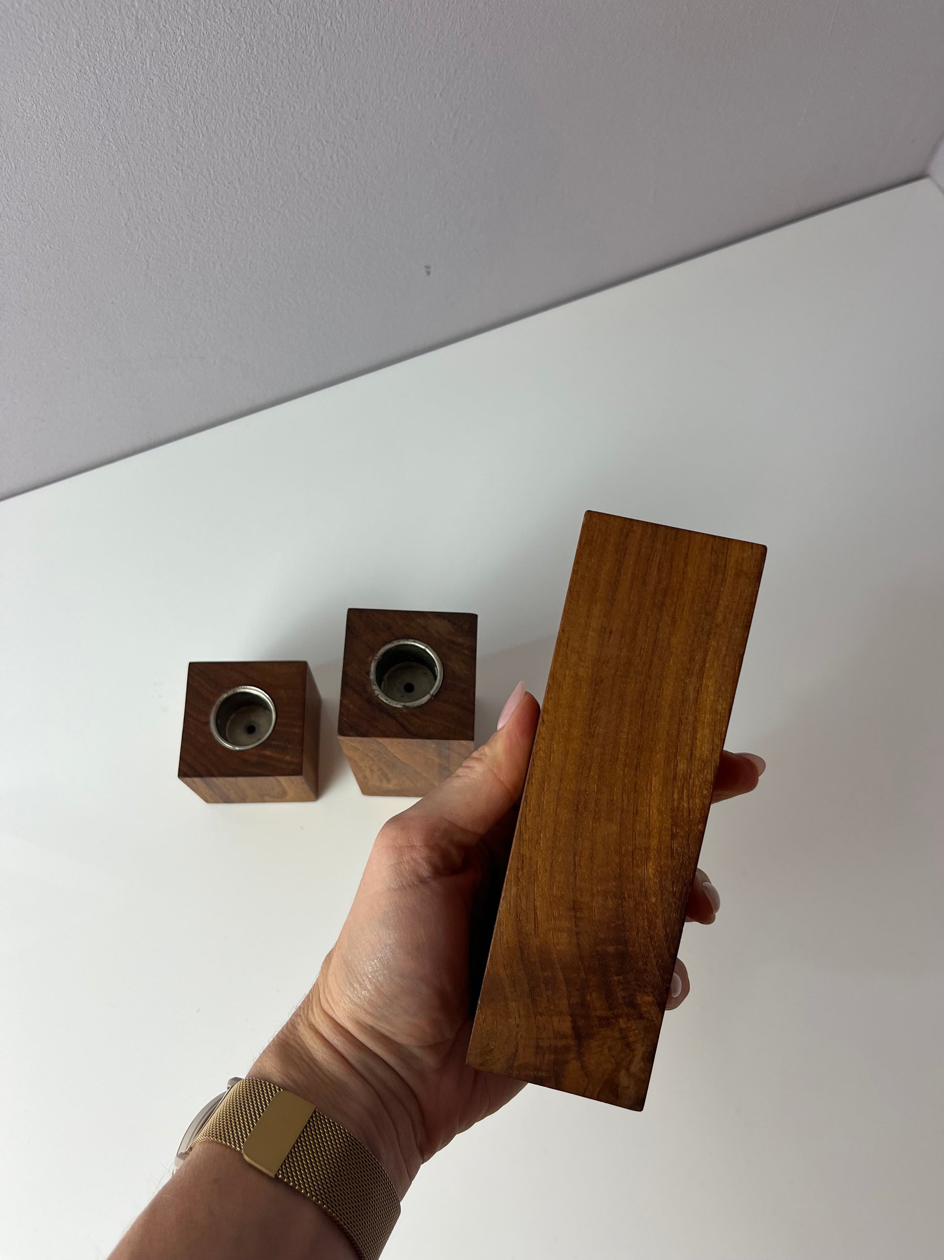 Set: Trio Kerzenständer Teak