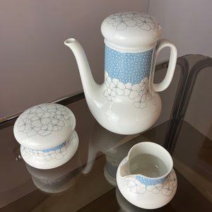 Set: Kaffeeservice Kiruna Garden weiß blau von Thomas