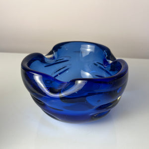 Aschenbecher blau Glas