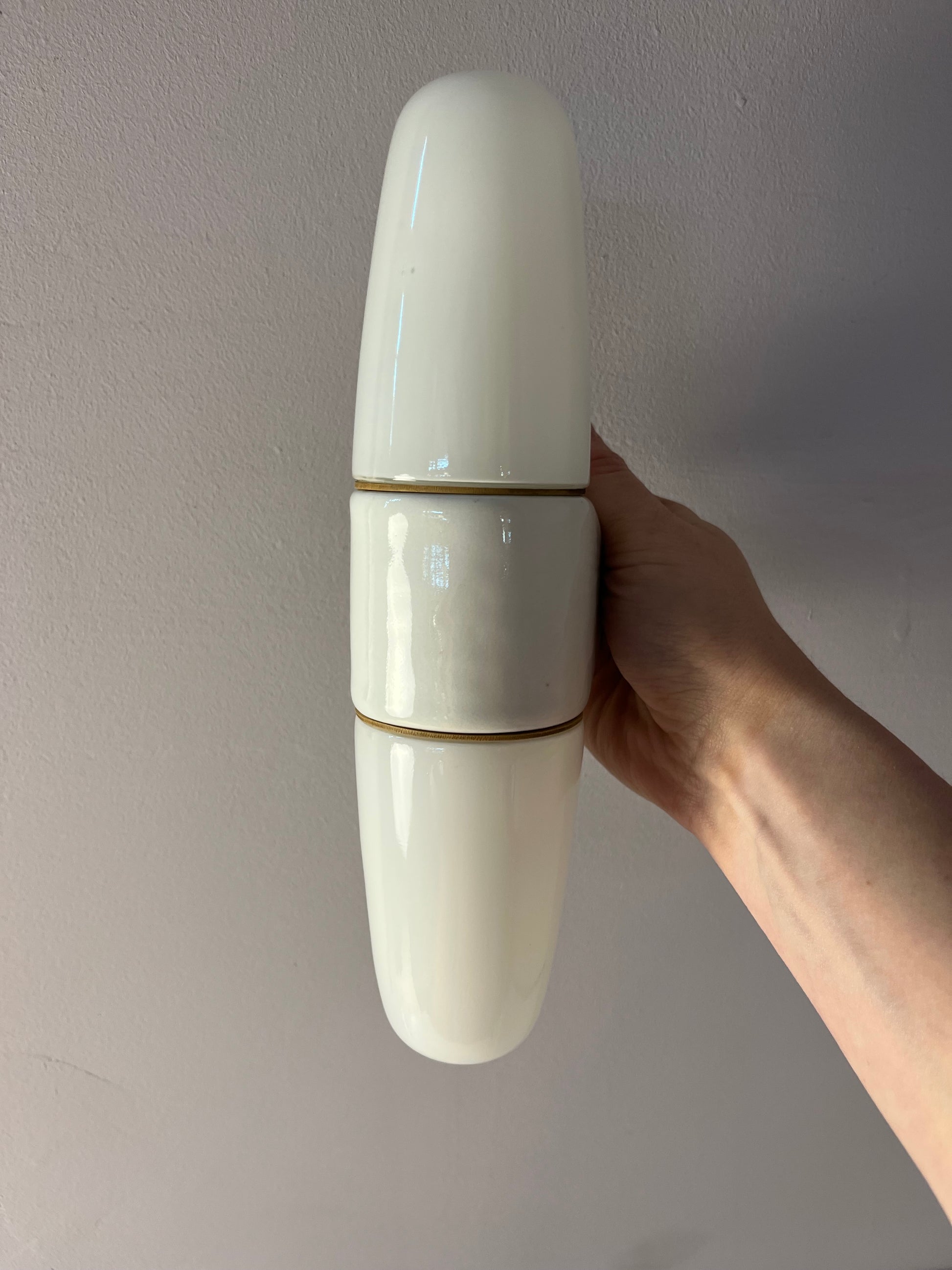 Wandlampe Modell 6068 weiß von Wilhelm Wagenfeld für Lindner