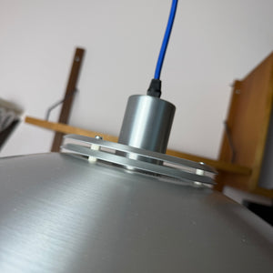 Lamellenlampe Modell Dania 2040 silber von Kurt Wiborg für JEKA