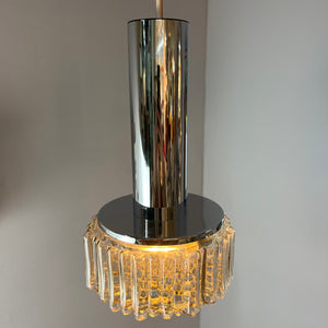 Pendelleuchte Modell P105 Rauchglas Chrom von STAFF