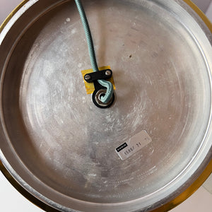 Tischlampe grün weiß Glas von Doria