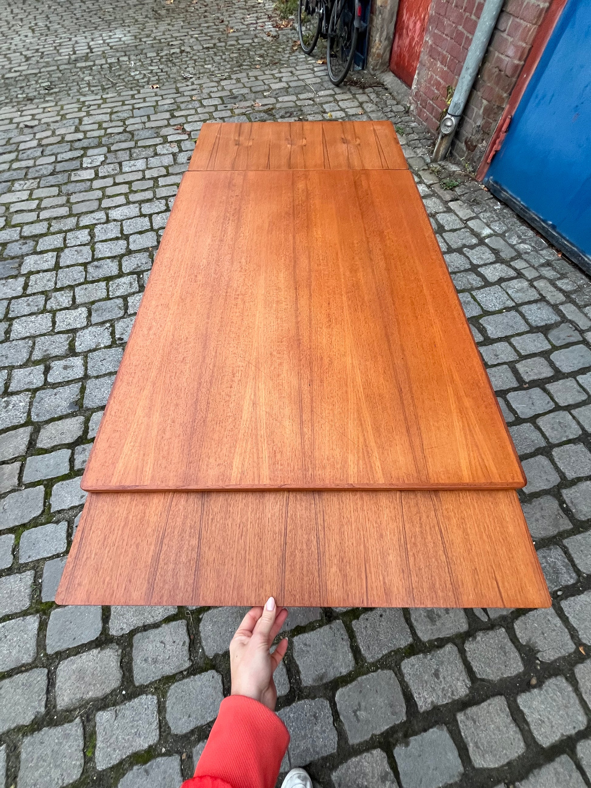 Esstisch Teak & Eiche ausziehbar aus Dänemark