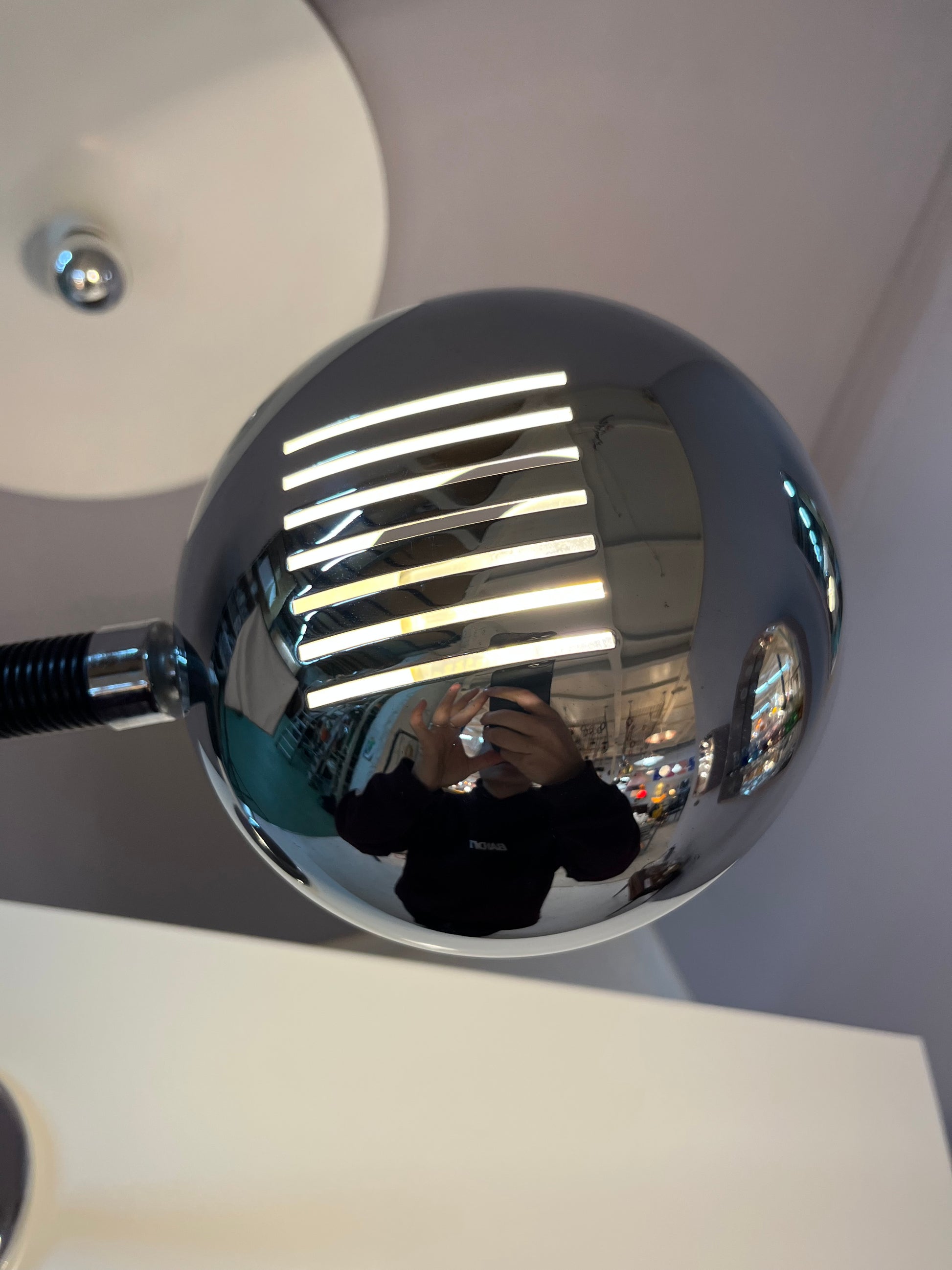 Tischlampe Gooseneck Chrom schwarz von Herda
