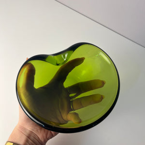 Aschenbecher grün Glas von Holmegaard