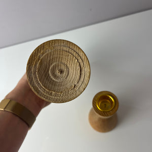 Set: 2x Kerzenständer Eiche