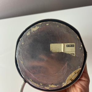 Tischlampe weiß orange Glas Chrom von Doria