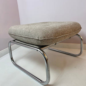 Hocker Halina beige Chrom von Hellerau