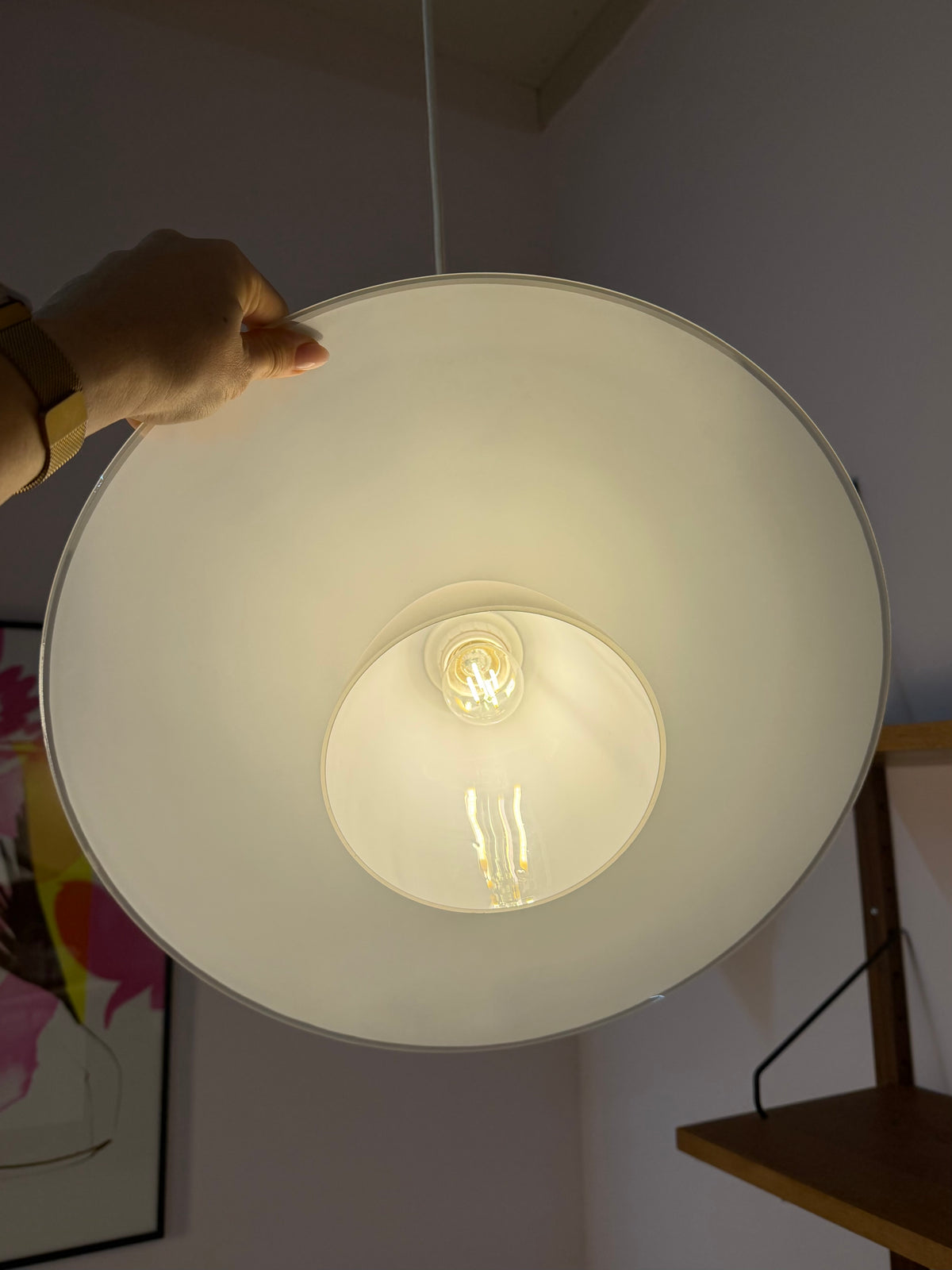 Lamellenlampe Typ T1648 Milchglas von Belid