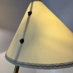 Stehlampe mit Marmorfuß & original Schirm von Rupert Nikoll