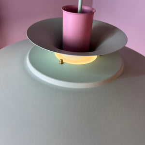 Lamellenlampe neu lackiert mint rosa