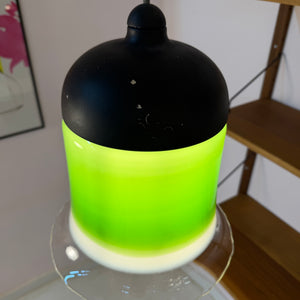 Hängelampe grün weiß Glas von Peill & Putzler