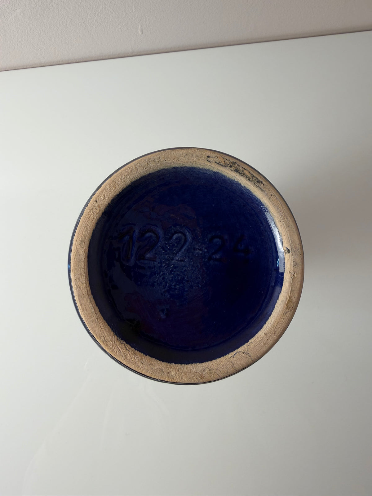 Vase 122-24 blau von VEB Gräfenroda