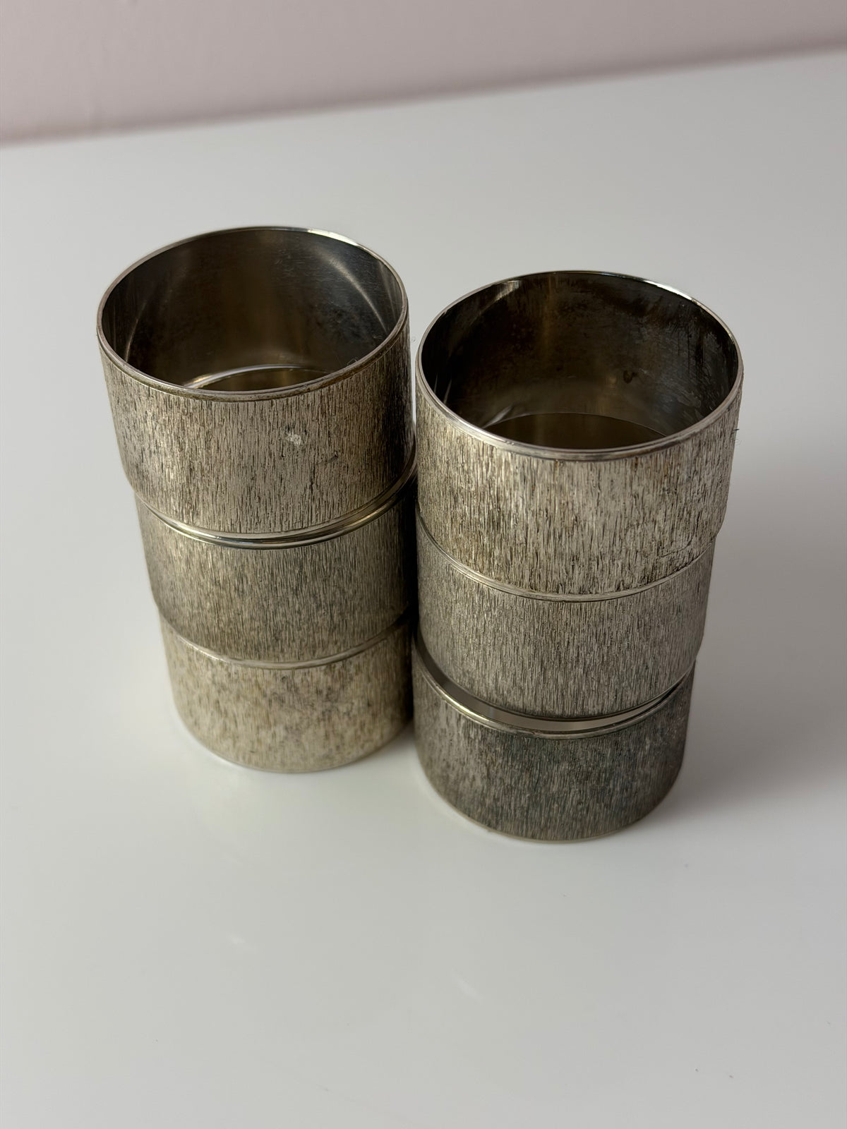 Set: 6x Serviettenring versilbert