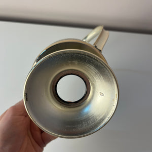 Henkelschale versilbert mit Glaseinsatz