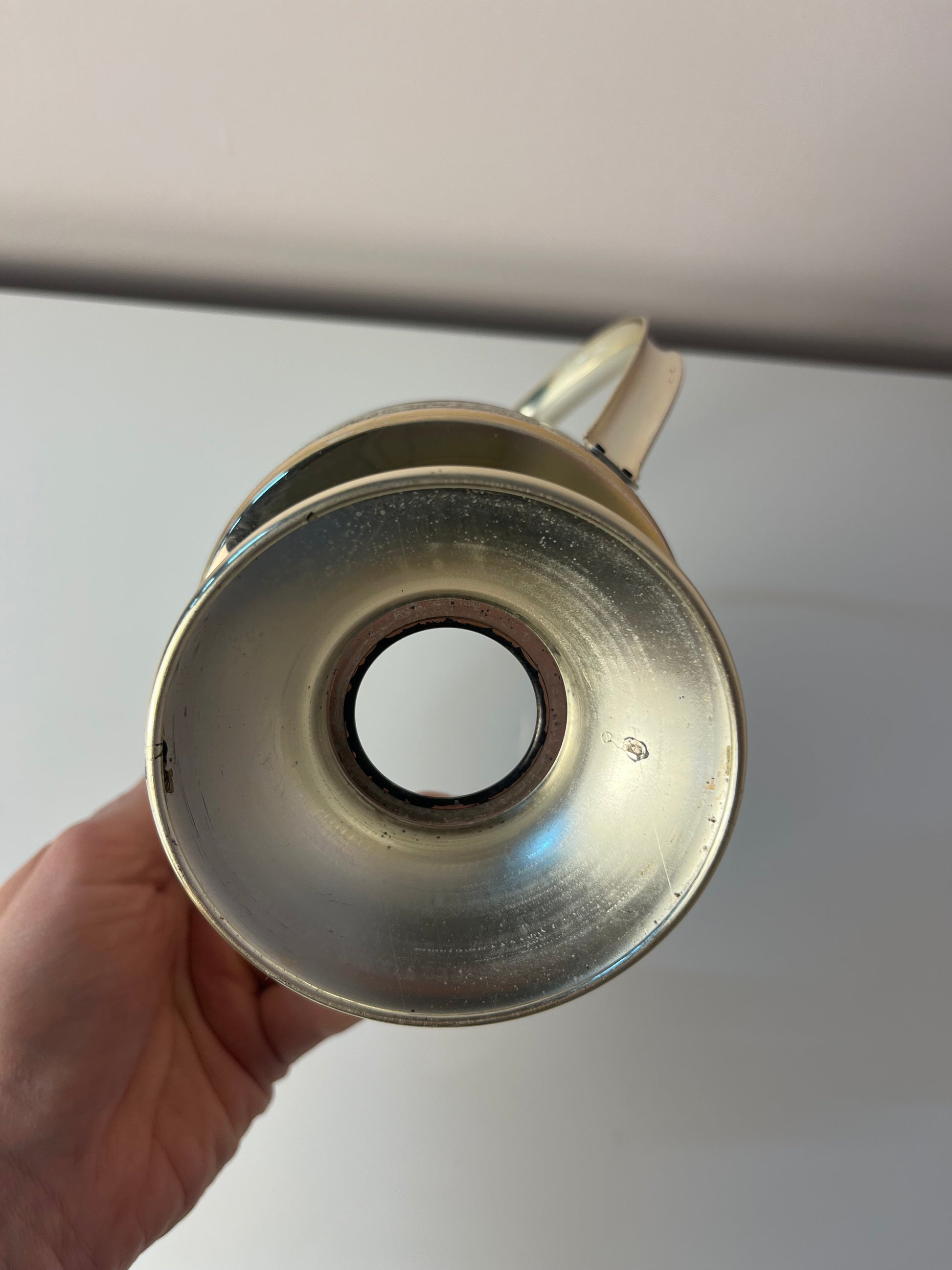 Henkelschale versilbert mit Glaseinsatz
