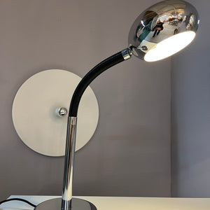 Tischlampe Gooseneck Chrom schwarz von Herda