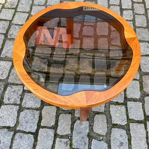 Couchtisch Teak Rauchglas