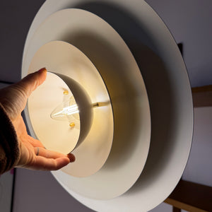 Lamellenlampe cremeweiß aus Dänemark