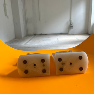 Set: 2x Buchstütze Pferdekopf Onyx Marmor