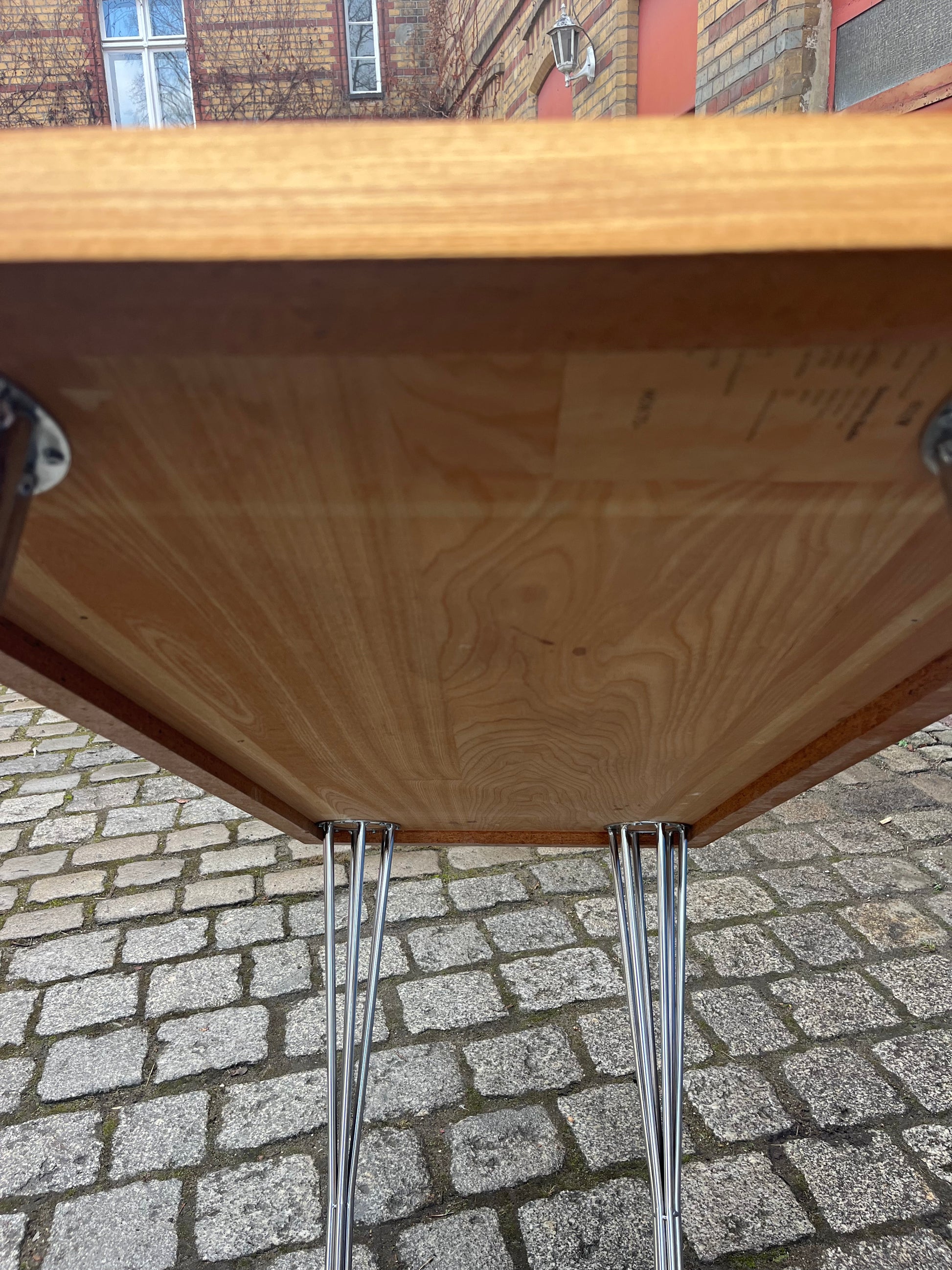 Klubtisch 602/V Esche von Franz Ehrlich für Hellerau UPCYCLING