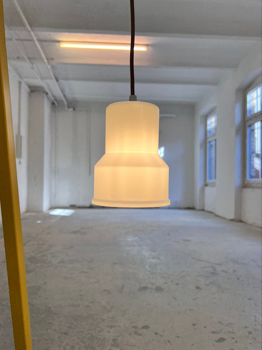 Hängelampe weiß Glas von Sidse Werner für Holmegaard
