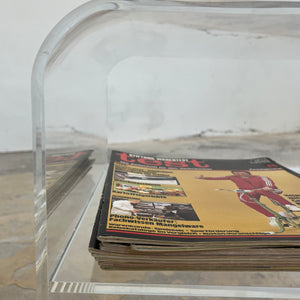 Beistelltisch Plexiglas mit Ablagefach