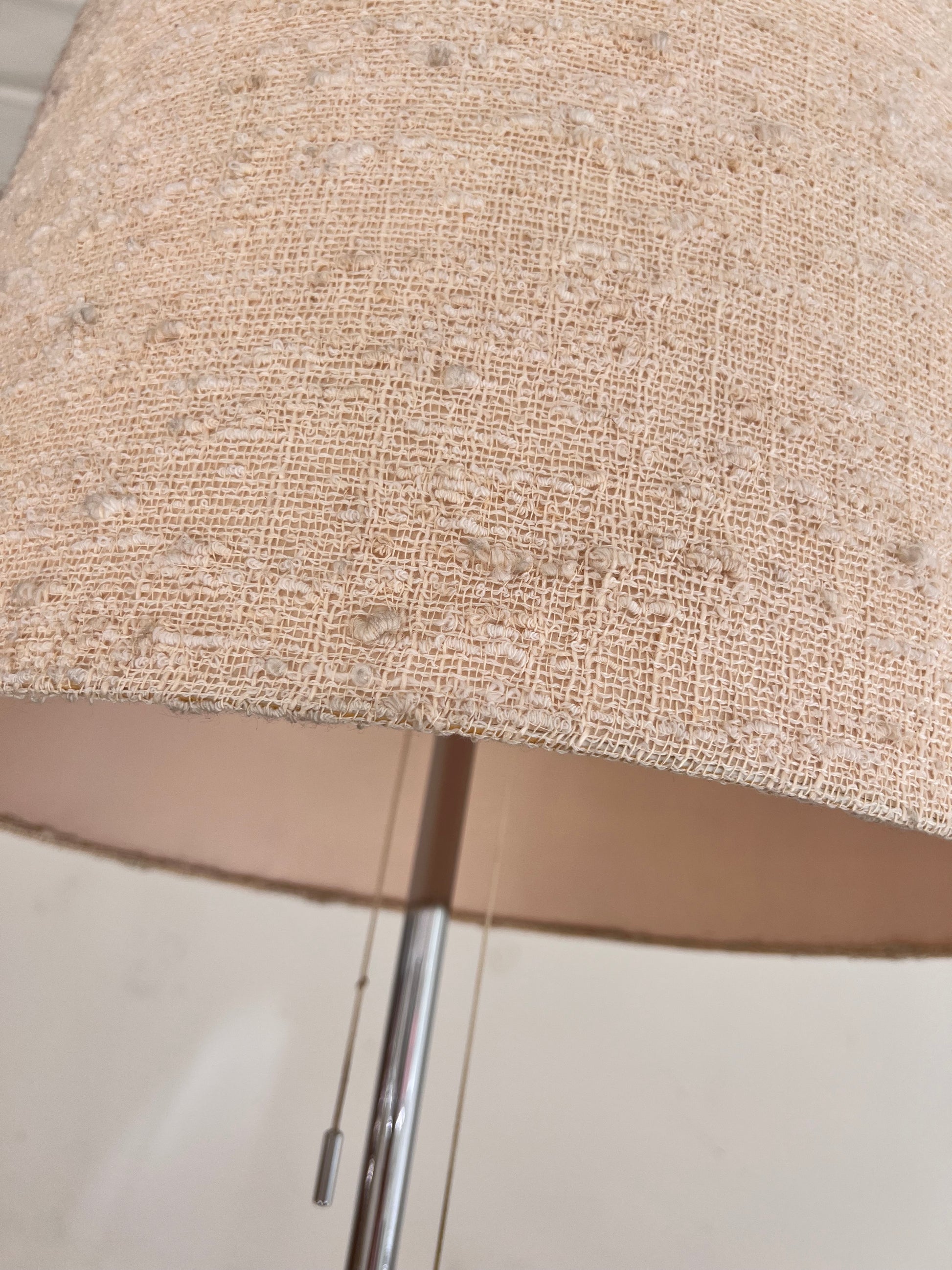 Stehlampe Chrom mit Stoff-Schirm von STAFF