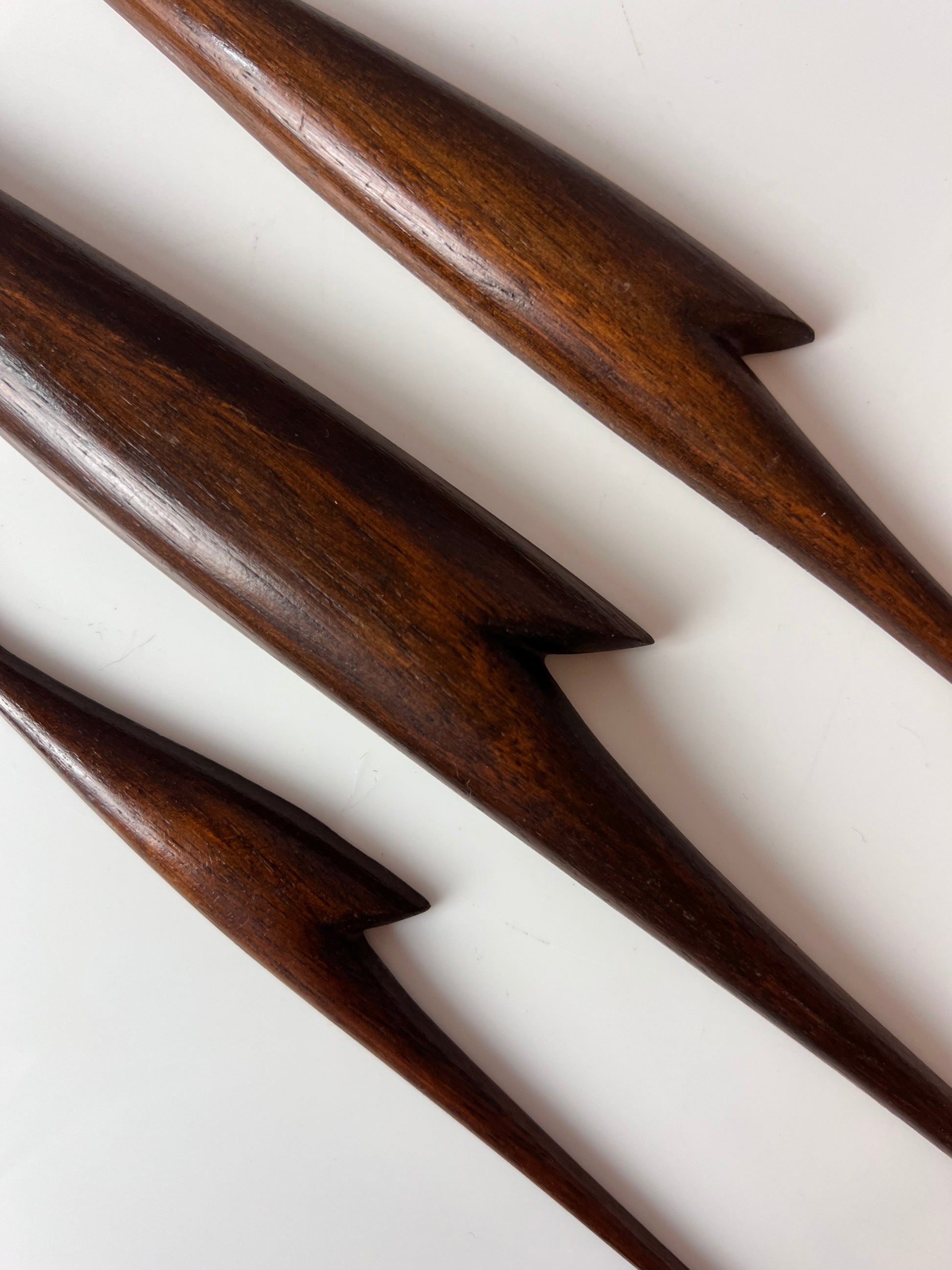 Set: Kranich Trio Teak Wandschmuck