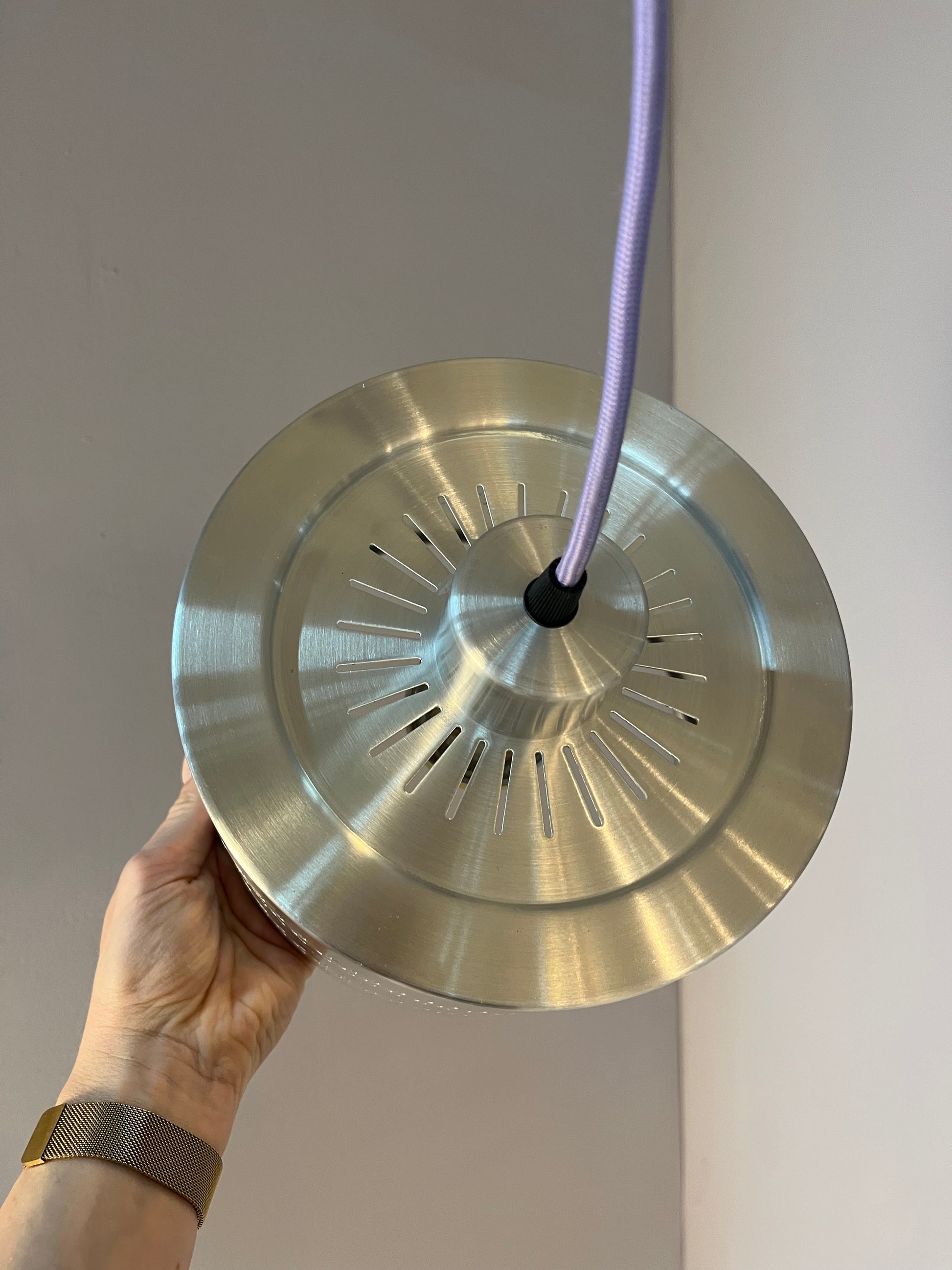 Hängelampe silber Aluminium aus Dänemark