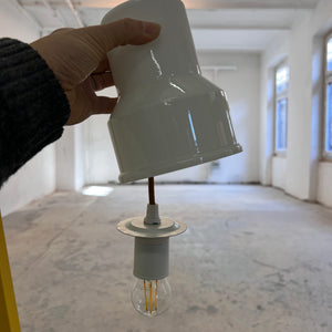 Hängelampe weiß Glas von Sidse Werner für Holmegaard